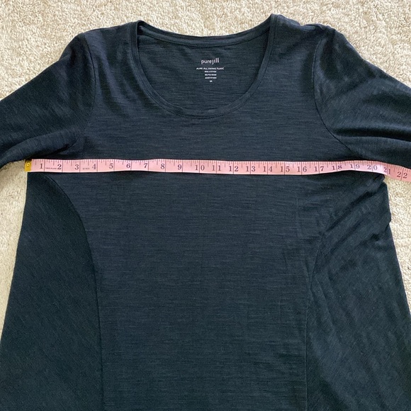 J. Jill Pure Jill Swing Tunic Slub Cotton Blend 3/4 Sleeve Lightweight Top Sz M - Picture 10 of 12